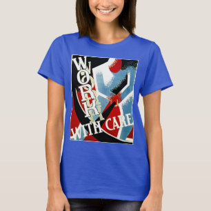 Arbeit mit Vorsicht - Vintage Depression Erster WP T-Shirt