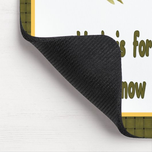 Arbeit oder Fisch Mousepad (Ecke)