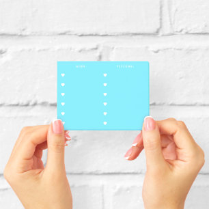 Arbeit Persönliche Blaue mit Weißen Herzen Check Post-it Klebezettel