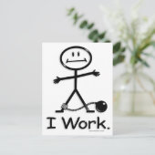 Arbeit Postkarte (Stehend Vorderseite)