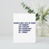 ARBEIT POSTKARTE (Stehend Vorderseite)