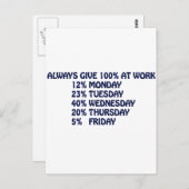 ARBEIT POSTKARTE (Vorne/Hinten)