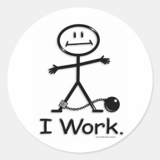 Arbeit Runder Aufkleber