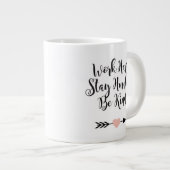 Arbeit schwer Bleibe Humle sein gesunde Motivieren Jumbo-Tasse (Vorderseite Rechts)