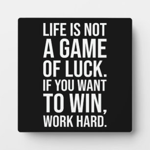 Arbeit schwer zu gewinnen - Fitness, Hektik, Erfol Fotoplatte