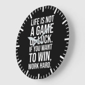 Arbeit schwer zu gewinnen - Fitness, Hektik, Erfol Große Wanduhr (Winkel)