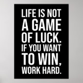 Arbeit schwer zu gewinnen - Fitness, Hektik, Erfol Poster (Vorne)