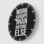 Arbeit schwerer als alle anderen - Erfolgsmotivati Große Wanduhr (Winkel)