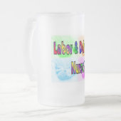 Arbeit u. Lieferungs-Krankenschwester Mattglas Bierglas (Vorderseite Links)