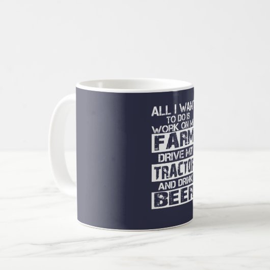 Arbeit über meinen Bauernhof Kaffeetasse (Vorderseite Links)