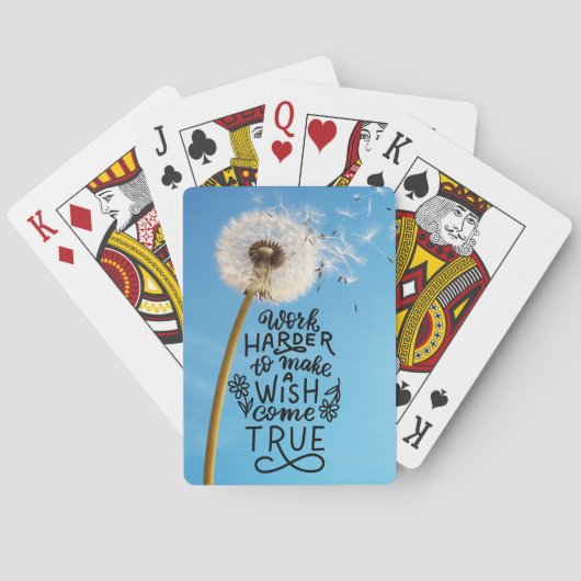 Arbeit, um einen Wunsch zu verwirklichen Spielkarten (Rückseite)