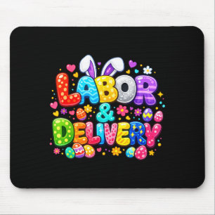 Arbeit und Entbindung Ostern Süßer Hase Ei Kranken Mousepad