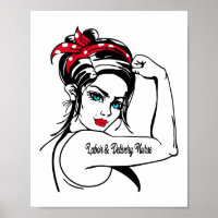 Arbeit und Lieferkasse Rosie Das Riveter-Button ho