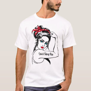 Arbeit und Lieferkasse Rosie Das Riveter-Button ho T-Shirt