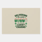 Arbeit und Lieferung Glücksbringer Charm Nurse Kle Geschenkpapier Set (Vorderseite)