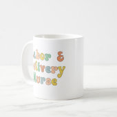 Arbeit und Lieferung Krankenwagen Groovy Retro Kaffeetasse (Vorderseite Links)