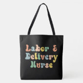 Arbeit und Lieferung Krankenwagen Groovy Retro Tasche (Vorderseite)