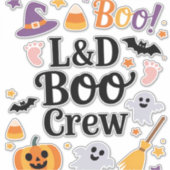 Arbeit und Lieferung Nurse Halloween Pumpkin Ghost Aufkleber (Vorderseite)