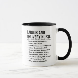 Arbeit und Lieferung Tasse