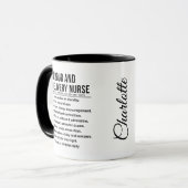 Arbeit und Lieferung Tasse (Vorderseite Links)