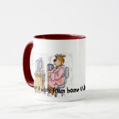 Arbeit von der Zuhause-Tasse Tasse (Vorderseite Links)