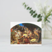 Arbeit von Ford Madox Brown Postkarte (Stehend Vorderseite)