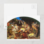 Arbeit von Ford Madox Brown Postkarte (Vorne/Hinten)