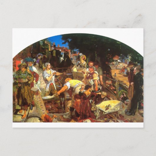 Arbeit von Ford Madox Brown Postkarte (Vorderseite)