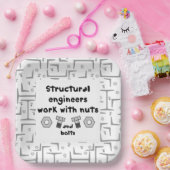 Arbeit von Strukturingenieuren Pappteller (Party)