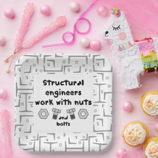 Arbeit von Strukturingenieuren Pappteller (Party)