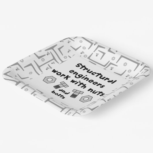 Arbeit von Strukturingenieuren Pappteller (Gewinkelt)