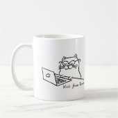 Arbeit von Zuhause cat Tasse (Links)
