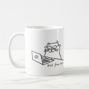 Arbeit von Zuhause cat Tasse