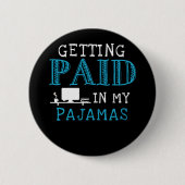 Arbeit von Zuhause Funny Home Job Button (Vorderseite)