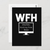 Arbeit von Zuhause Funny Homeoffice Proud Mitarbei Postkarte (Vorne/Hinten)