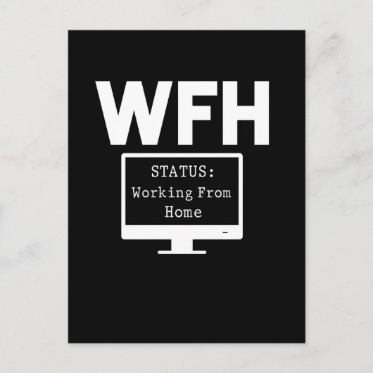 Arbeit von Zuhause Funny Homeoffice Proud Mitarbei Postkarte (Vorderseite)