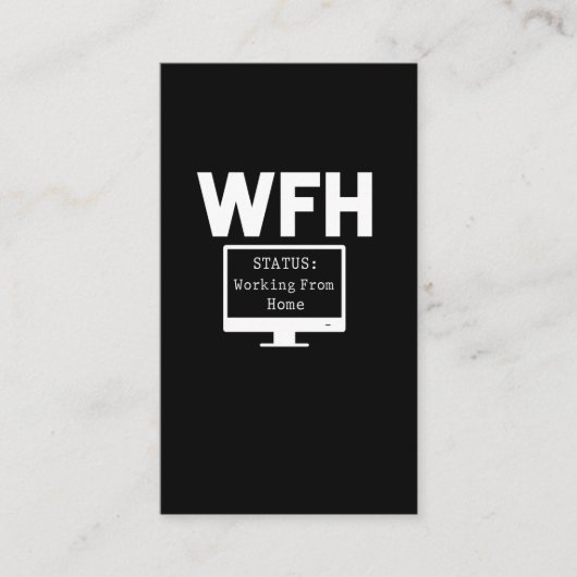 Arbeit von Zuhause Funny Homeoffice Proud Mitarbei Visitenkarte (Vorderseite)