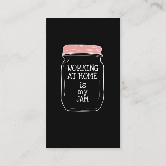 Arbeit von Zuhause Jam Funny Home Job Visitenkarte (Vorderseite)