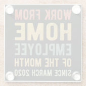 Arbeit von Zuhause Mitarbeiter des Monats I Glasuntersetzer (Rückseite)