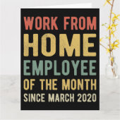 Arbeit von Zuhause Mitarbeiter des Monats I Karte (Gelbe Blume)