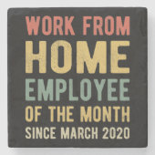 Arbeit von Zuhause Mitarbeiter des Monats I Steinuntersetzer (Vorderseite)