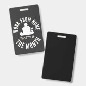 Arbeit von Zuhause-Mitarbeitern des Monats Ausweis (Front & Back)