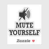Arbeit von Zuhause, Mute Sie selbst, Sie sind auf Aufkleber (Blatt)