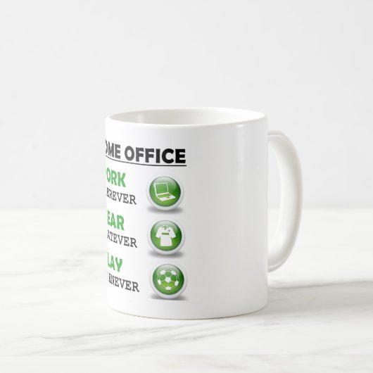 Arbeit von Zuhause Office Funny Kaffeetasse (VorderseiteRechts)