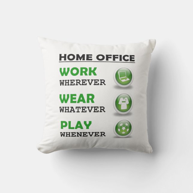Arbeit von Zuhause Office Funny Kissen (Vorderseite)