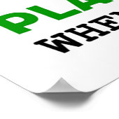 Arbeit von Zuhause Office Funny Poster (Ecke)