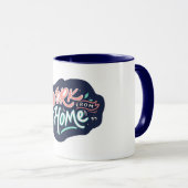 Arbeit von Zuhause Tasse (VorderseiteRechts)