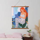 Arbeit von Zuhause Wandteppich Mit Holzrahmen (Schlafzimmer)