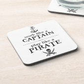 Arbeit wie ein Kapitän, Spiel mögen einen Piraten Getränkeuntersetzer (Linke Seite)