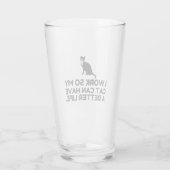 ARBEITE DAMIT MEINE KATZE GLAS (Rückseite)